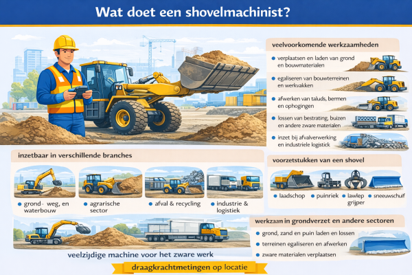 Alles over het beroep shovelmachinist Wat doet een shovelmachinist